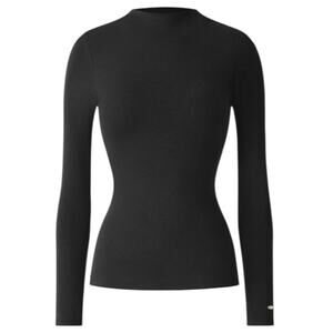 NWT OGL Litewarm Mock Neck Long Sleeve Brami Top Eco Mousse Black Medium